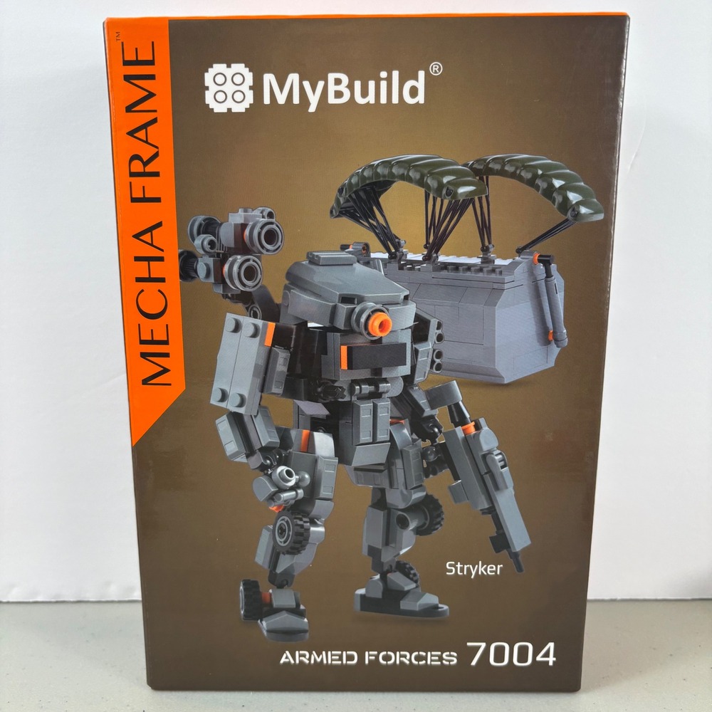 MyBuild Mecha Frame Armed Forces 7004 Stryker Building Kit Grey Robot Toy HTF